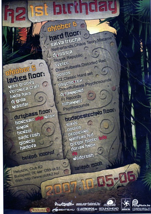 Club K2 First birthday party flyer